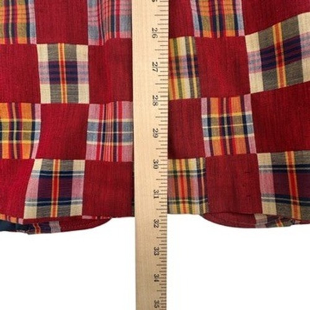 Robert Lewis Idea 42 L Mens Blazer Vintage‎ Patchwork Plaid Red Multi Sport Coat - Picture 9 of 13